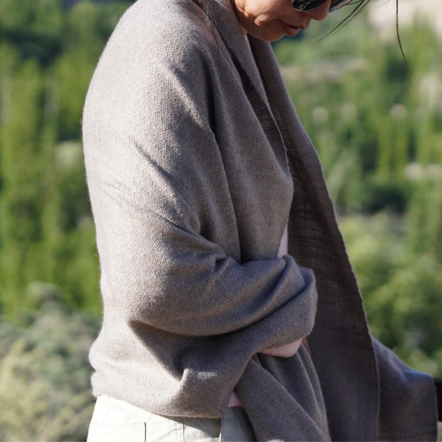 Grey-Toned Pashmina Shawl