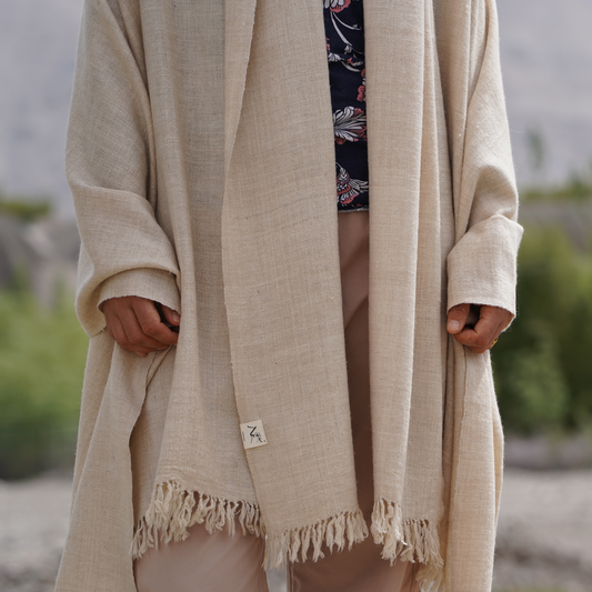 Natural Beige Pashmina Shawl