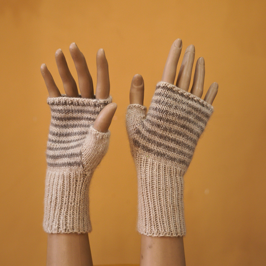 Pure Pashmina Fingerless Mittens