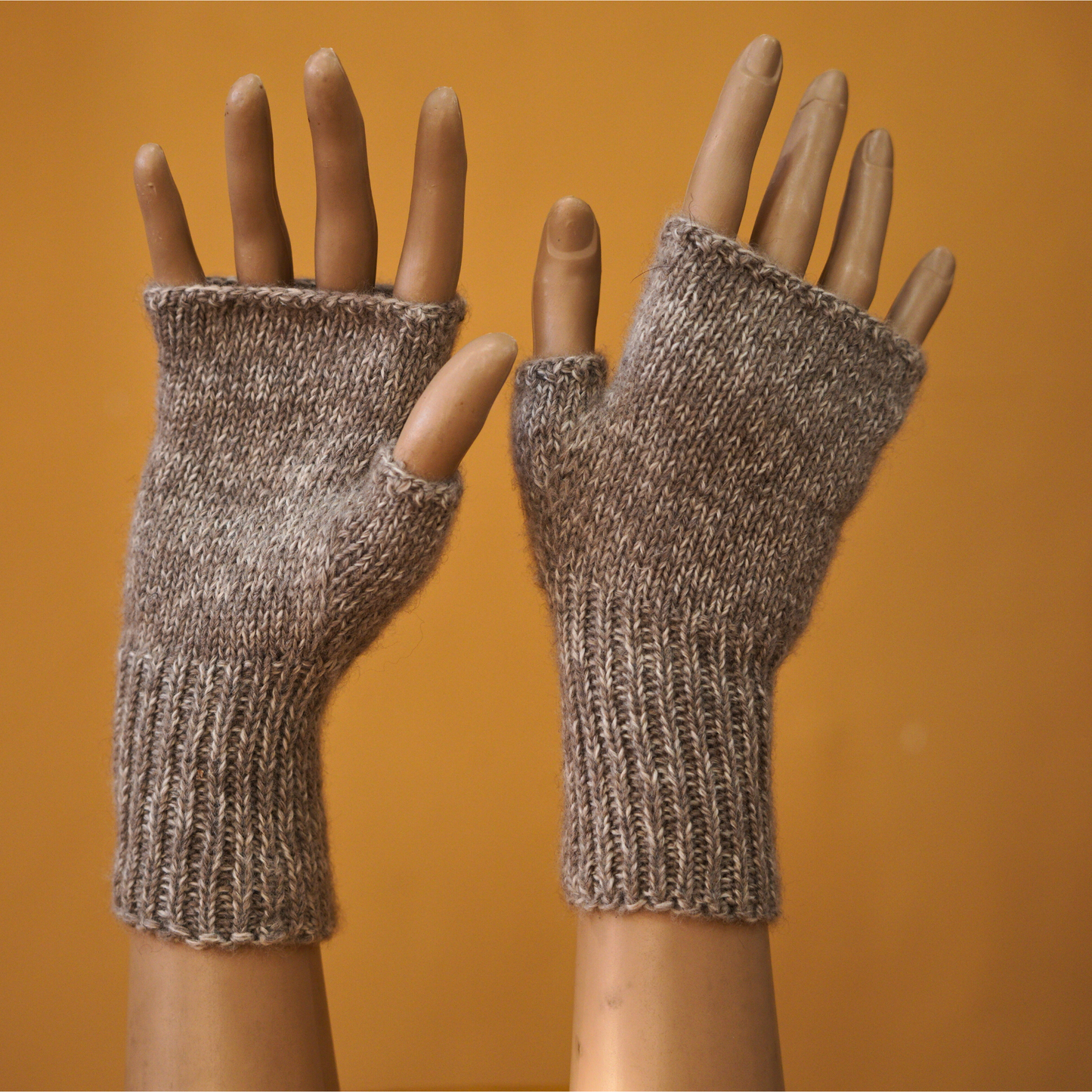 Pure Pashmina Fingerless Mittens