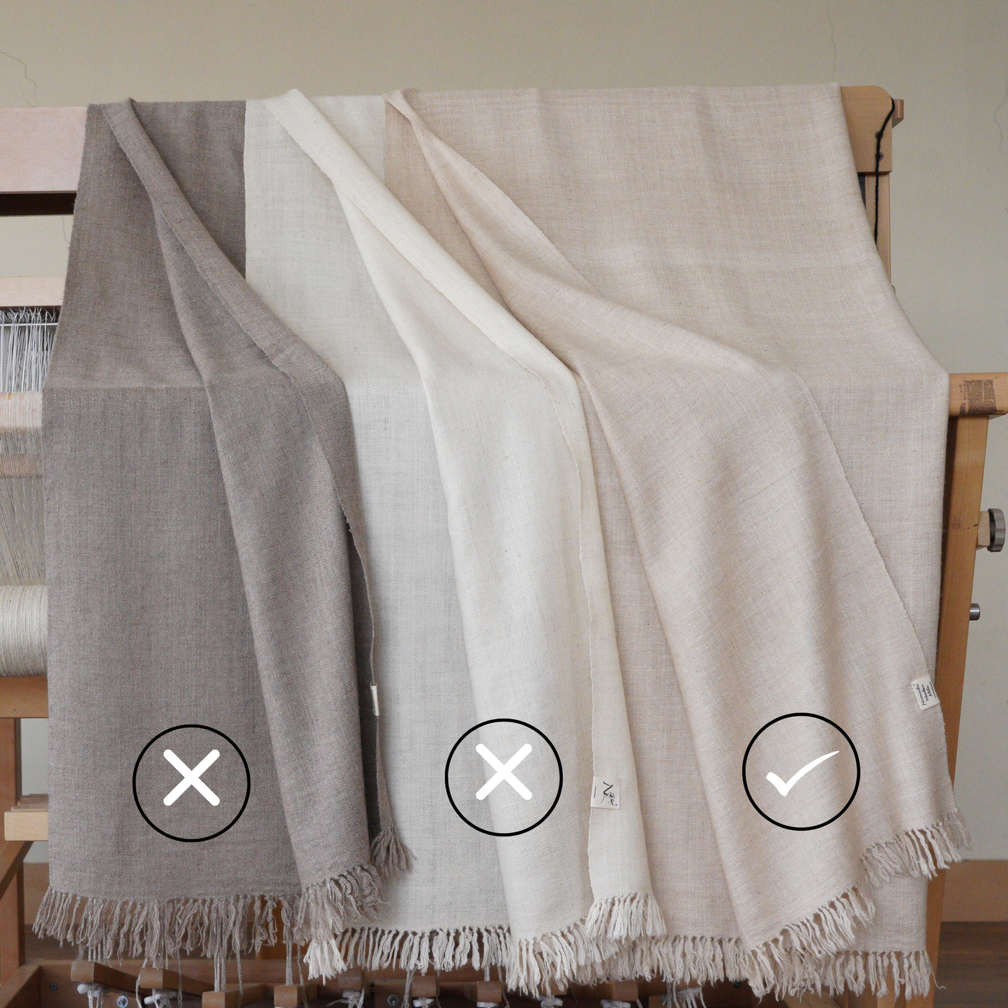 Natural Beige Pashmina Shawl