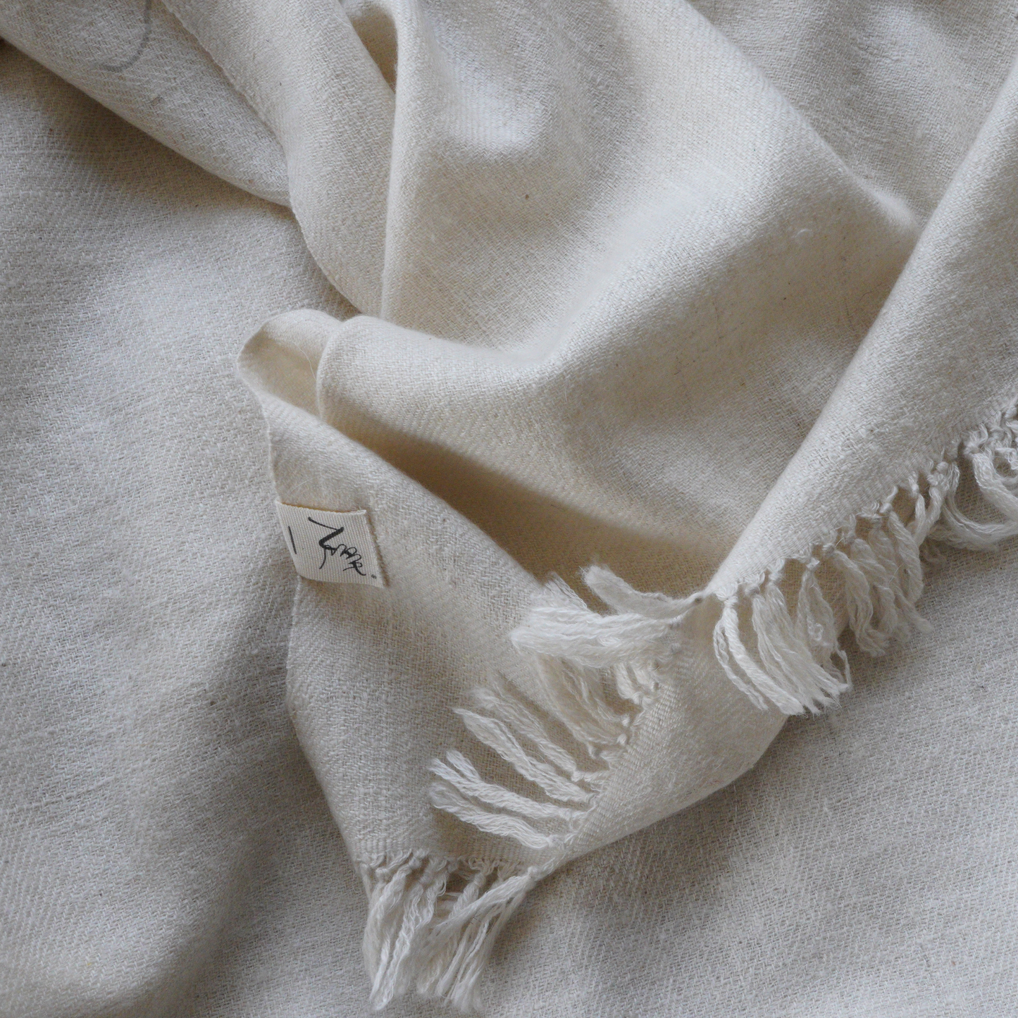 Natural White Pashmina Shawl